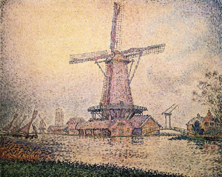 Paul Signac Dutch Mill at Edam France oil painting art